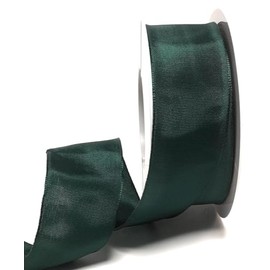 s.dekoda 2120-6859 Ribbon 25 m x 40 mm Green Dark Green Wired Ribbon Gift Ribbon Decorative Ribbon