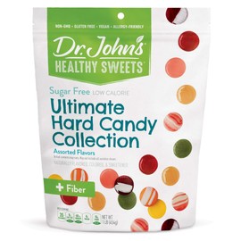Dr. John’s Sugar Free Candy, Healthy Hard Candy with Zero Sugar, Low Calorie Snacks, Keto Friendly, Vegan, Gluten Free, Assorted Flavors, 100 Count, 1 LB