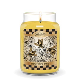 Candleberry Candles Honey Collection | Strong Fragrances for Home | Hand Poured | USA Made Soy Wax | Highly Scented | 135 Hour Burn Time | Large Jar 26 oz (Honeycomb Brittle)
