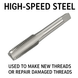 Yamesh 1/2"-28 Thread Tap and Die Set HSS Tap with GCr15 Alloy Steel Hex Die Right Hand Thread Repair Tool for Metalworking and Machinery