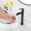 Matte Black Bathroom Faucet GGStudy Single Handle One Hole Farmhouse