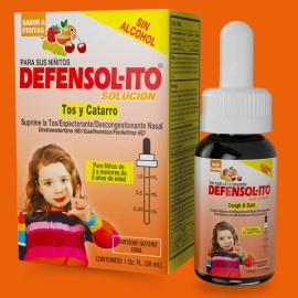 Menper Defensolito Children's Cough Drops, Alcohol-Free, with Dropper - 1 fl oz