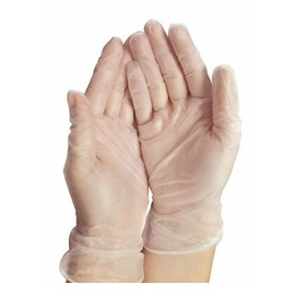 Healthy Home 100 Pack of Vinyl Gloves Clear Powder Free Medium