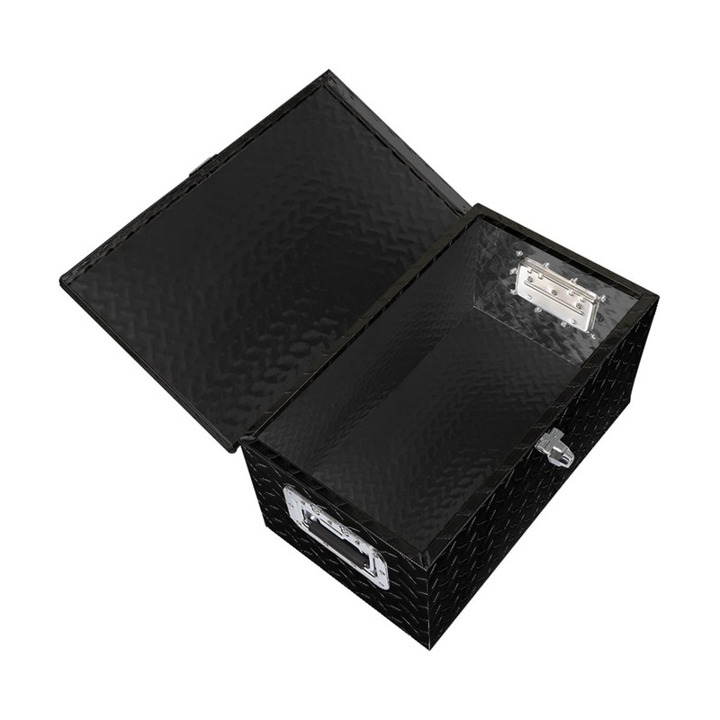 munirater 20 Inch Heavy Duty Black Aluminum Plate Tool Box