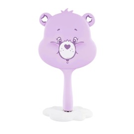 Impressions Vanity Care Bears Share Bear LED Handheld Makeup Mirror for Desk, Lighted Travel Makeup Mirror with Detachable Standing Base, Ultra Bright Adjustable Lighting and Figural Shaped (Purple)