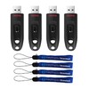 SanDisk 16GB USB Ultra 3.0 Flash Drives 4-Pack High Performance