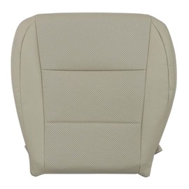 SecosAutoparts Front Driver Side Bottom Replacement Perforated Microfiber Leather Seat Cover #LA01 LB01 Parchment Light Tan Compatible with Lexus ES300h ES350 Hybrid Gas 2013 2014 2015 2016 2017 2018
