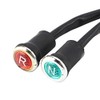 Aramox Motorcycle Indicator Light, 1 Pair Red Green Reverse and