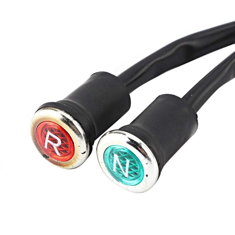 Aramox Motorcycle Indicator Light, 1 Pair Red Green Reverse and