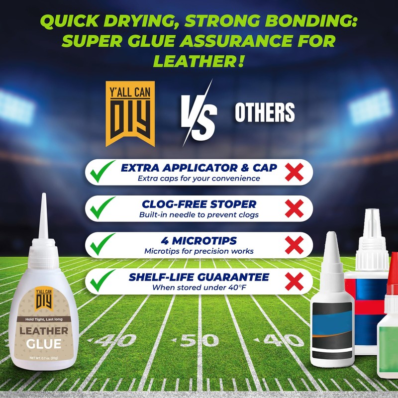 Y'allCanDiy Super Glue for Leather - Leather Glue - Adhesive