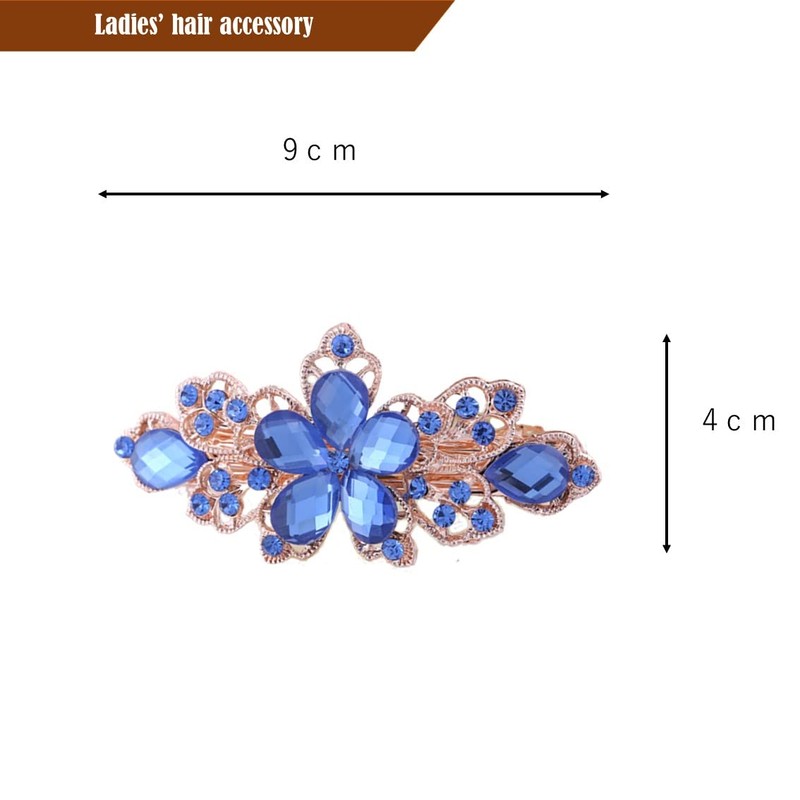 Riggle Barrette Clip On Hair Clip, Hair Ornament, Glitter, Flowers,