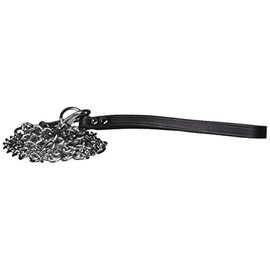 OmniPet 597-BK Leather Handle Chew Proof Dog Chain, 6', Lead, Black