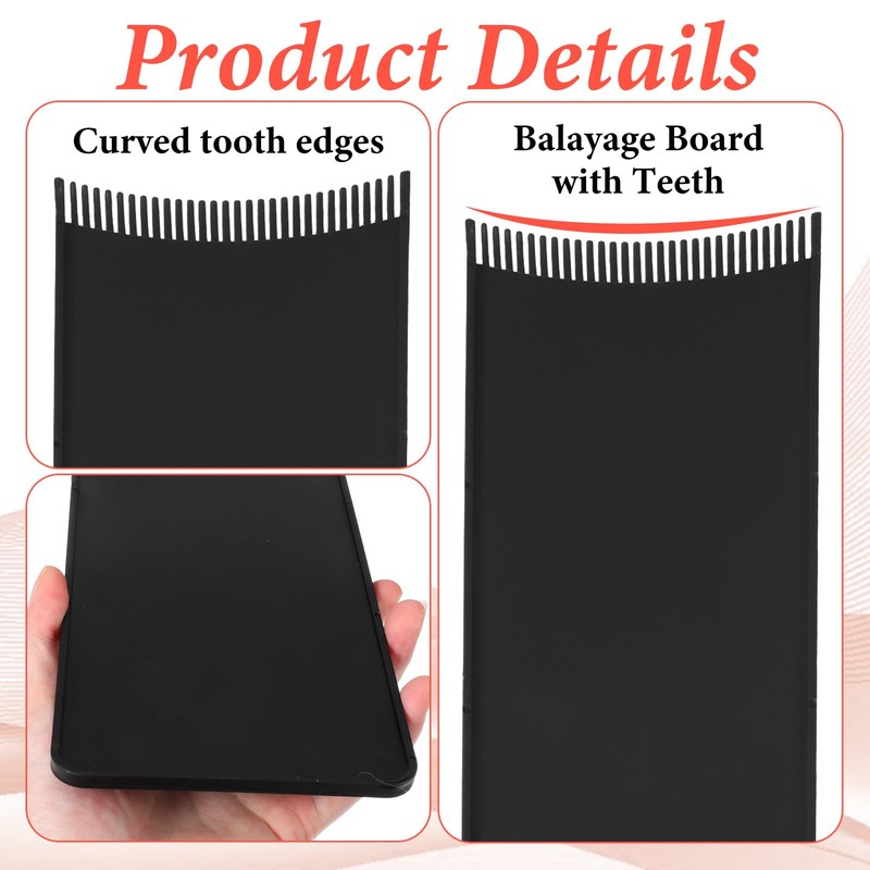 Elegaperma 2pcs Foil Board, Balayage Board with Teeth, Highlighting Board,