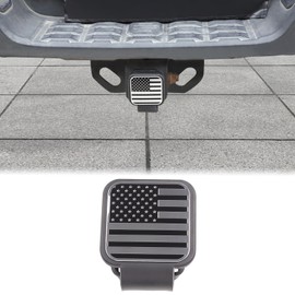 Aunginsy Trailer Hitch Cover Compatible with Toyota Tacoma 2016-2023 Pickup Truck Trailer Hitch Cover Tube Plug Insert Rubber Tow Receiver Hitch Tube Cover Plug Cap Protection Exterior Accessories