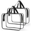 2 Pieces Clear Travel Makeup Cosmetic Toiletry Organizer Bag, Waterproof