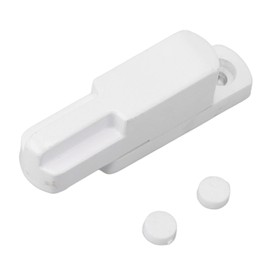 Window Latch Sliding Bolt Aluminium Alloy Anti-Theft T Type Universal Child Safe Security Lock Holder Replacement for Home Security (White)