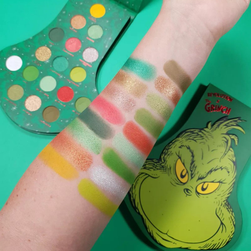 Revolution X Grinch, 17 Tonos, Paleta Maquillaje Original