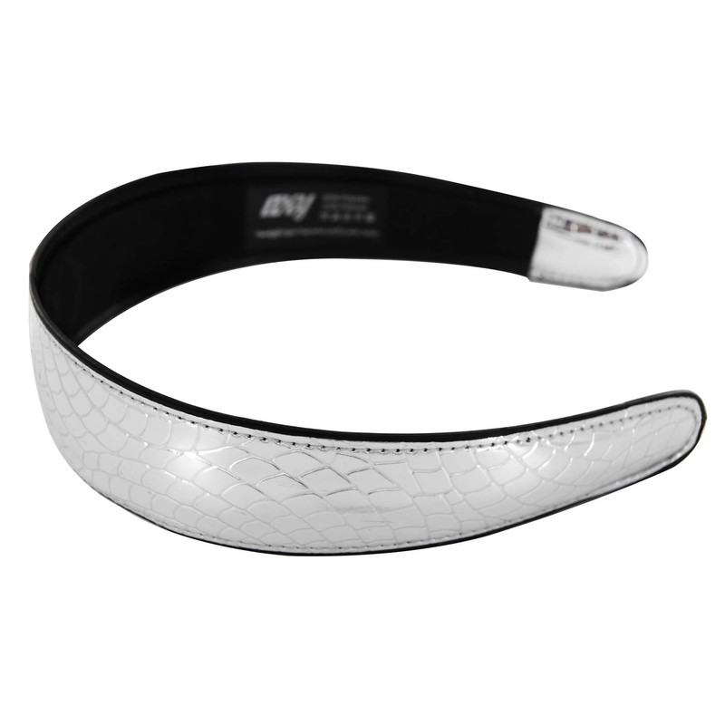 axy Leather Headband in Crocodile Look Vintage Hair Band Leather