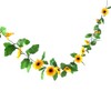 Fun Express 6 Ft. 7" Yellow Sunflower with Green Leaves