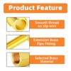 GASHER 4PCS Extension Brass Pipe Fitting, 1/2" Female to 1/2"