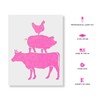 Cow Pig Chicken Stencil - Reusable Stencils for Painting -