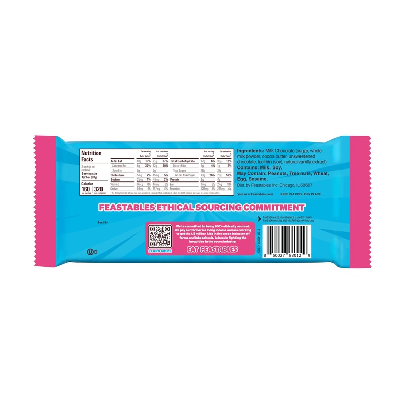 Feastables MrBeast Milk Chocolate Chocolate Bar, King Size Candy Bar