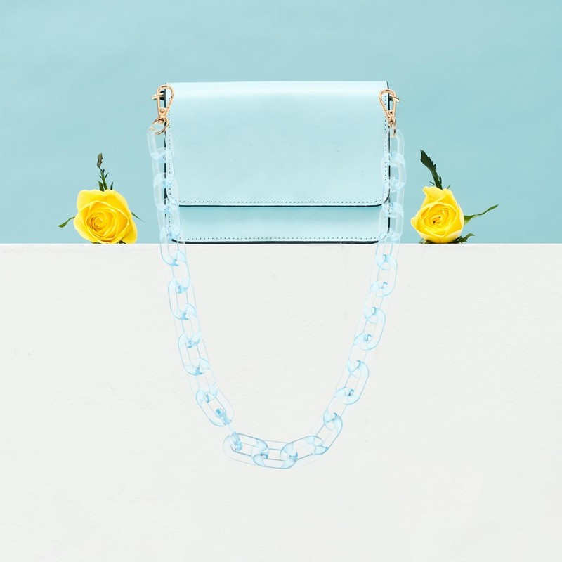 KALLORY Detachable Purse Chain Link Acrylic Chain for Handbag Bag