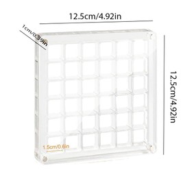 Biglumin Acrylic Box - 36 Compartments Acrylic Box Magnetic Seashell Island Play Box Shell Collection Box Seashell Display Case Shell Display Box Storage Box Display Organiser (Clear)
