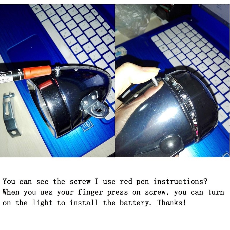 Vintage Retro Bicycle Bike Front Light Lamp 7 LED Fixie