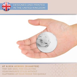 Destination Vinyl ltd Magnet for Refrigerator, Fridge BW - Cute Hamster Pet Mouse Mice for Office, Cabinet and Whiteboard, Magnetic Stickers, 38730