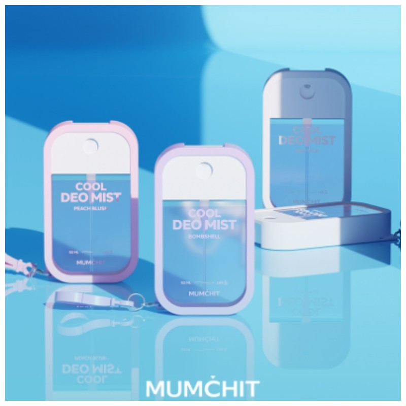 MUMCHIT Cool Deo Keyring Mist 50ml [Summer Limited], Type:Peach Blush