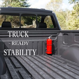 Premium Fire Extinguisher Mount Bracket - Universal Fit for 2.5&5lb Extinguishers, Heavy-Duty & Easy Installation - Ideal for Home, Truck, RV, Vehicle, Boat, Marine & Commercial Use - Black