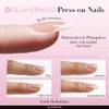 GLAMERMAID Uñas postizas de gel suave y brillante estilo francés