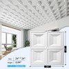 Art3d Drop Ceiling Tiles 24x24, 12 Sheets PVC Decorative Glue