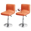 Bifaunvogel Waterproof PU Bar Stool Covers, Slipcovers, Counter Height, Orange,
