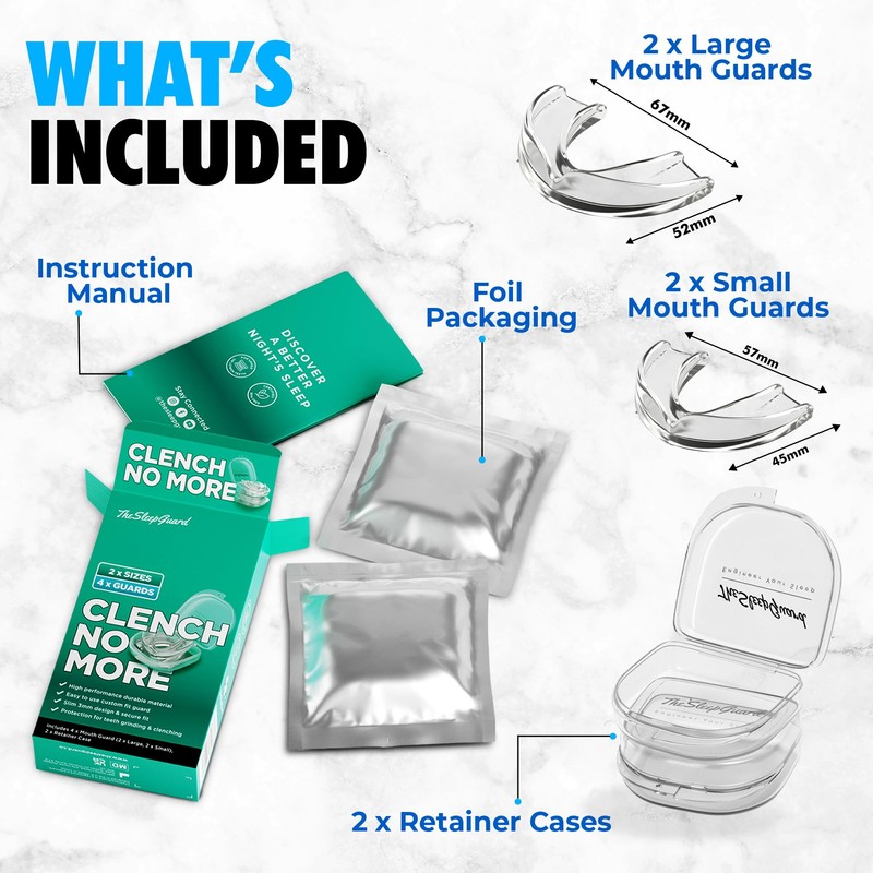 TheSleepGuard Mouth Guard for Clenching Teeth at Night [Pack of