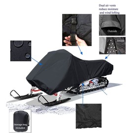 SEBLAFF All - Weather Snowmobile Cover Replacement for Youth Kids Snowmobile Up to 90 in Black