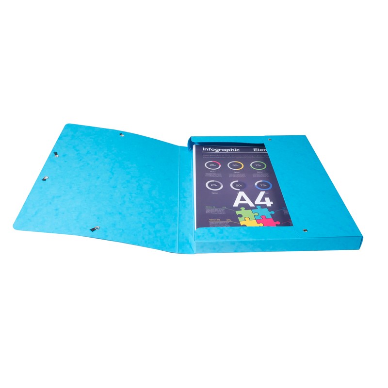 Exacompta 50300E Premium Collection Box Assembled with Elastic Band, 25