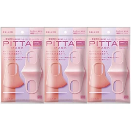 PITTA MASK SMALL PASTEL, Set of 3, Baby Pink, Lavender, Salmon Pink, 1 Piece