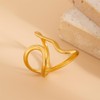 Gold Irregular Thumb Rings for Women Chunky Non Tarnish Stainless