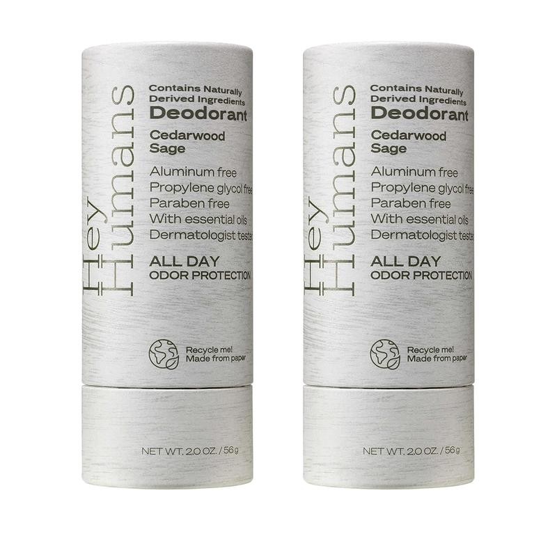 Hey Humans Cedarwood Sage Deodorant Contains Naturally Derived Ingredients in