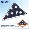 Folded American Flag 100% Cotton 3x5 ft for Military Funeral,