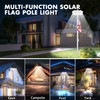 13.6" Solar Flag Pole Light, 3000Lm Light with 6000mAh Battery,