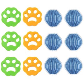 Pack of 12 Pet Hair Remover Washing Machine, Reusable Pet Hair Remover, Cat Hair Remover, Dog Hair Removal, Lint Balls Washing Machine for Dog Hair and Cat Hair Remover Washing Machine