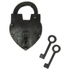 Treasure Gurus Unique Large Heart Shaped Railroad Padlock w/Keys