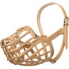 OmniPet Leather Brothers Italian Basket Dog Muzzle, Adjustable Secure Fit,