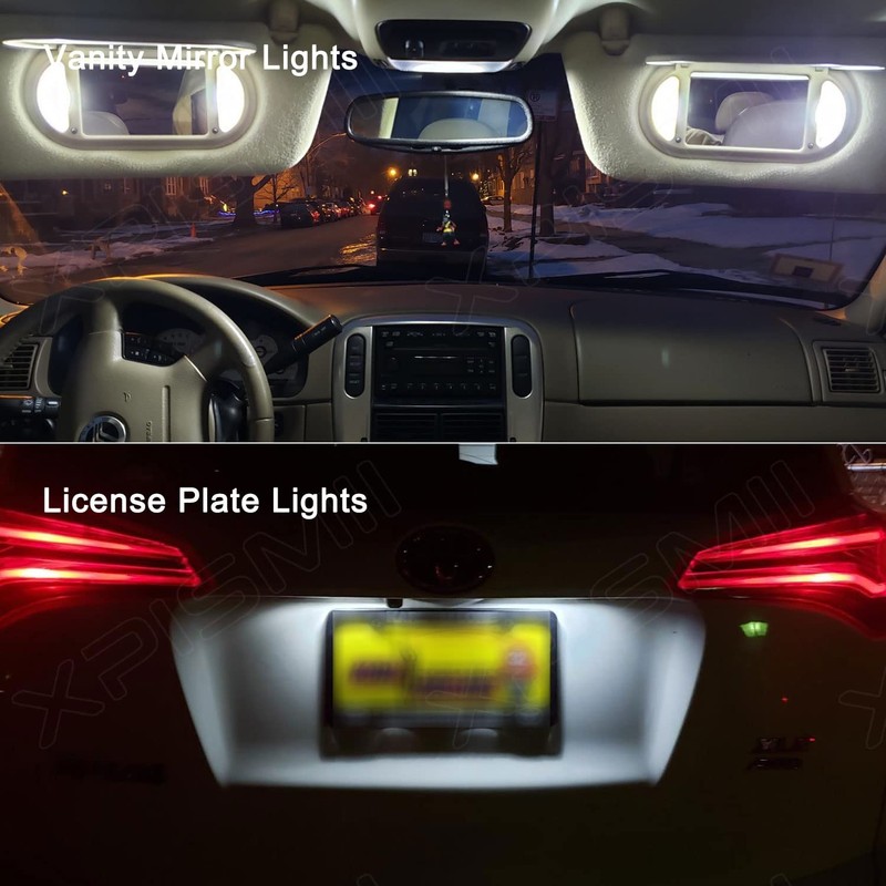 Xpismii 14 Piece 6000K White Cherokee Interior LED Light Kit