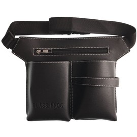 GLASS FROG Scissor Case, Waist Pouch, 5 Inserts, Hairdresser, Trimmer, Gardening (Black)