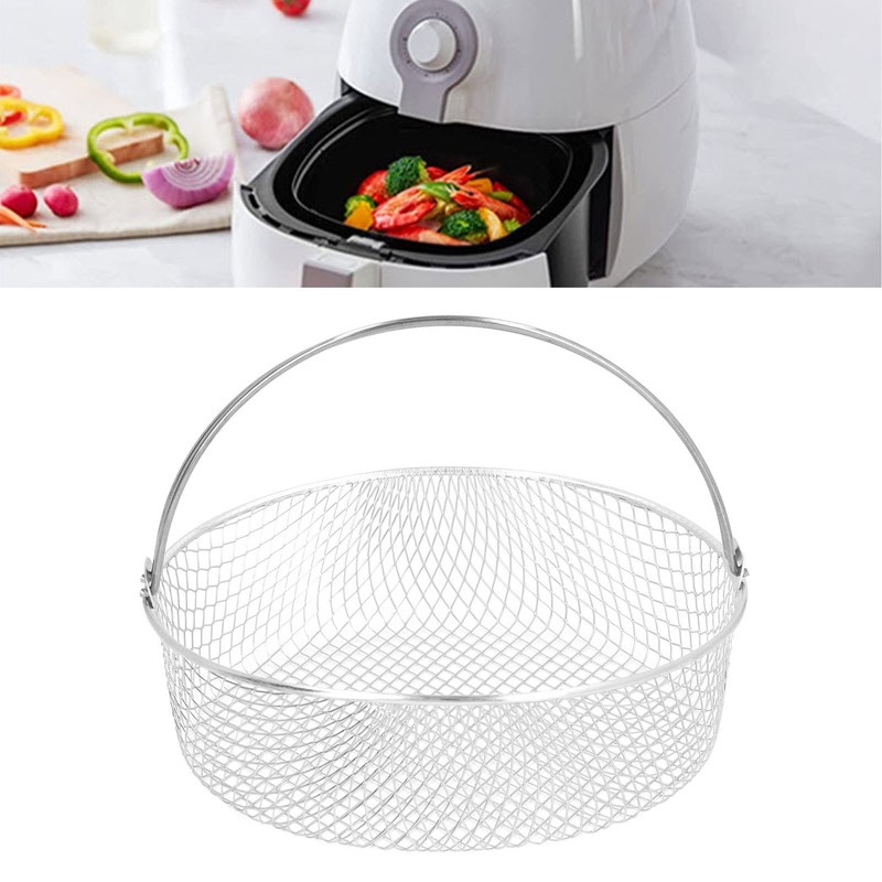 Fry Basket Stainless Steel with Handle Kitchen Fry Mesh Basket