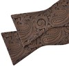 Gusleson Mens Brown Self Tie Bow Tie Silk Woven Paisley